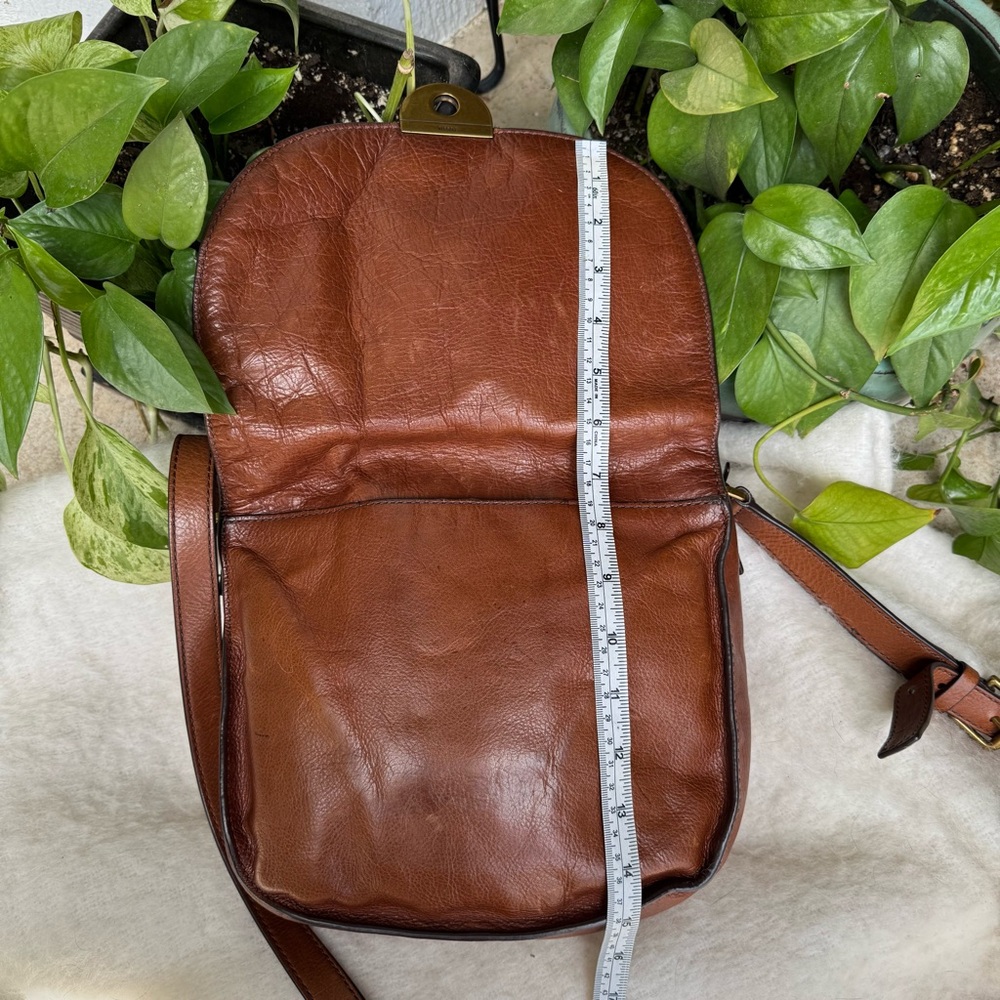 Fossil Emi Saddle Bag leather cross body messenger shoulder bag adjustable strap - Picture 5 of 16